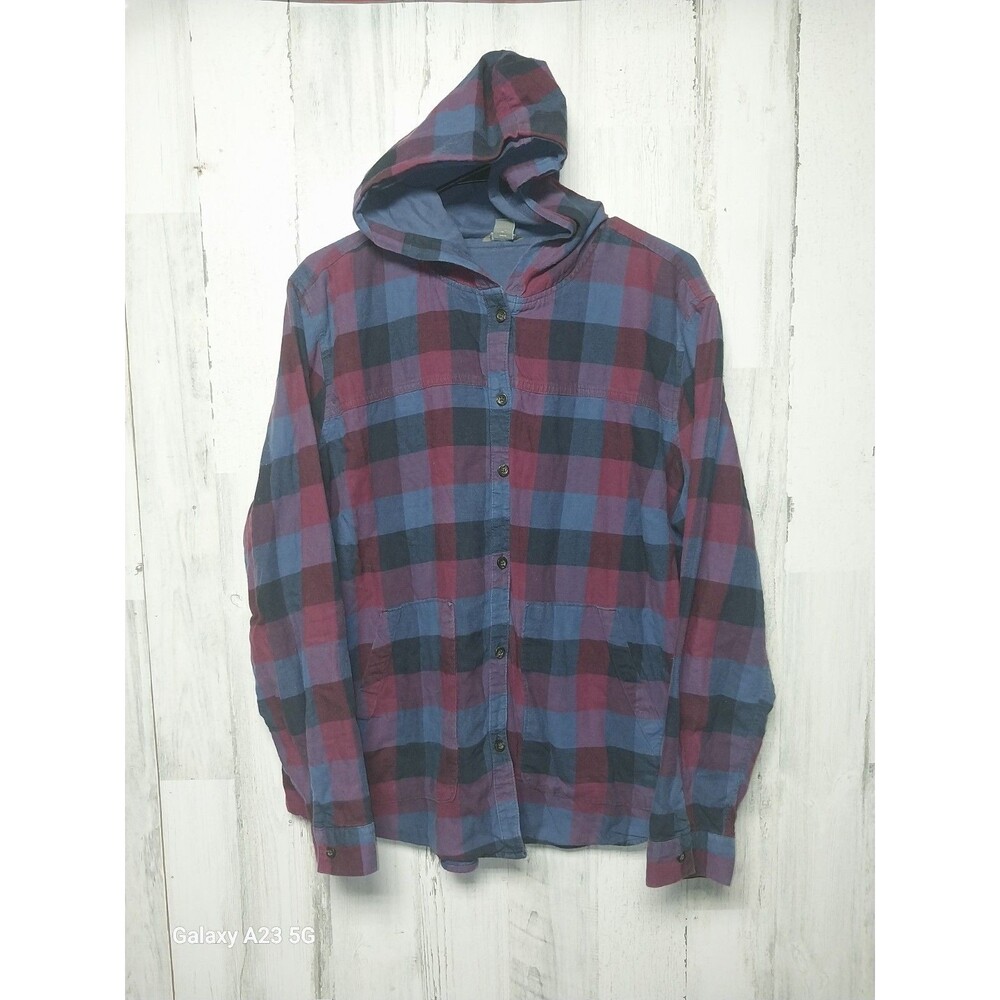 Eddie Bauer Women's XXL Hoided Flannel Shirt Shacket